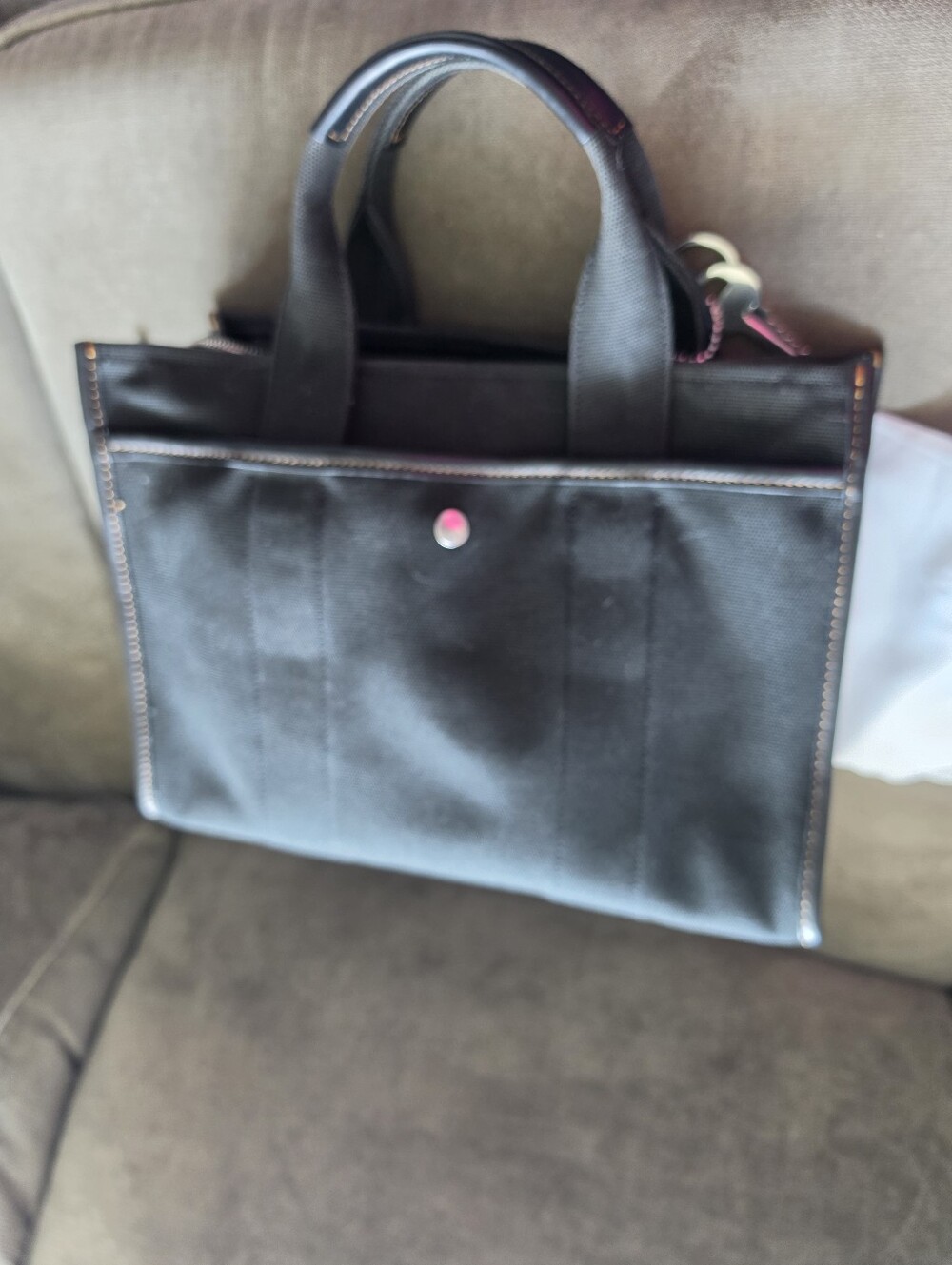 Coach Reloved Upcrafted Denim Cargo Tote - Picture 3 of 8